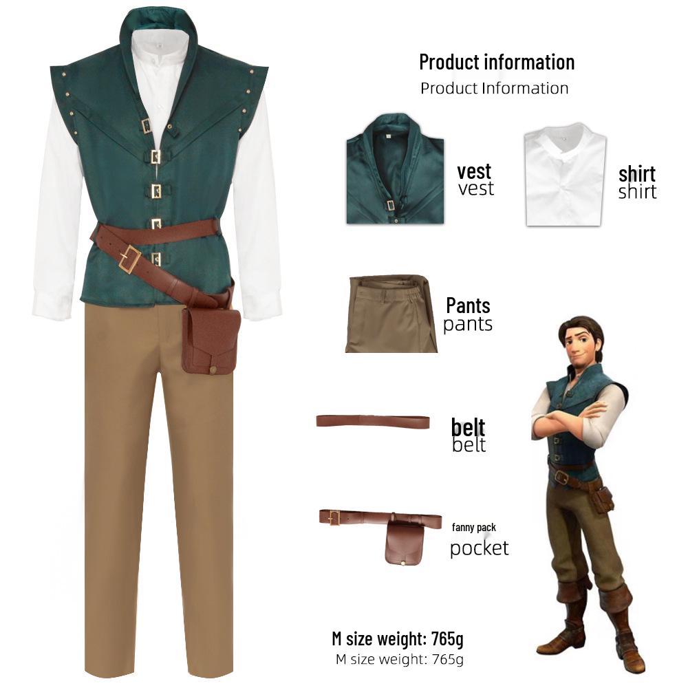 Flynn Rider Cosplay Costume - Rapunzel Halloween Prince Costume