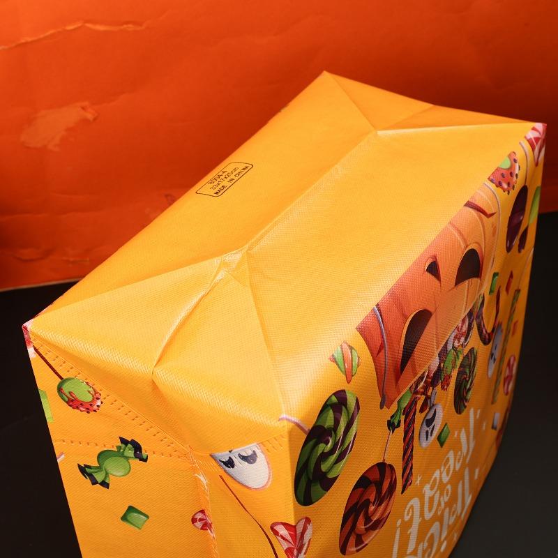 Halloween Gift Bags Nonwoven Reusable Tote for Trick or Treat Candy Spooky Party Large Capacity Spooky Holiday Storage Handbag