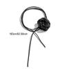 Romantische Gothic Big Rose Blume Schlüsselbein Kette Halskette Für Frauen Damen Einstellbare Seil Halsband Schmuck Zubehör