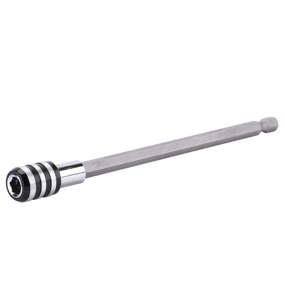 1/4 Inch Hex Shank Quick Relse Screwdriver Drill Bit Holder (black knurling 100MM)