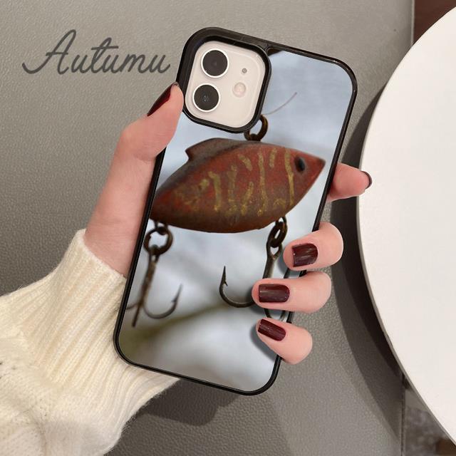 Fish Hook Fishing Phone Case for iPhone 17 Air 15 16 16e 11 12 13 14 Pro Max Plus Cover coque Fundas Shell