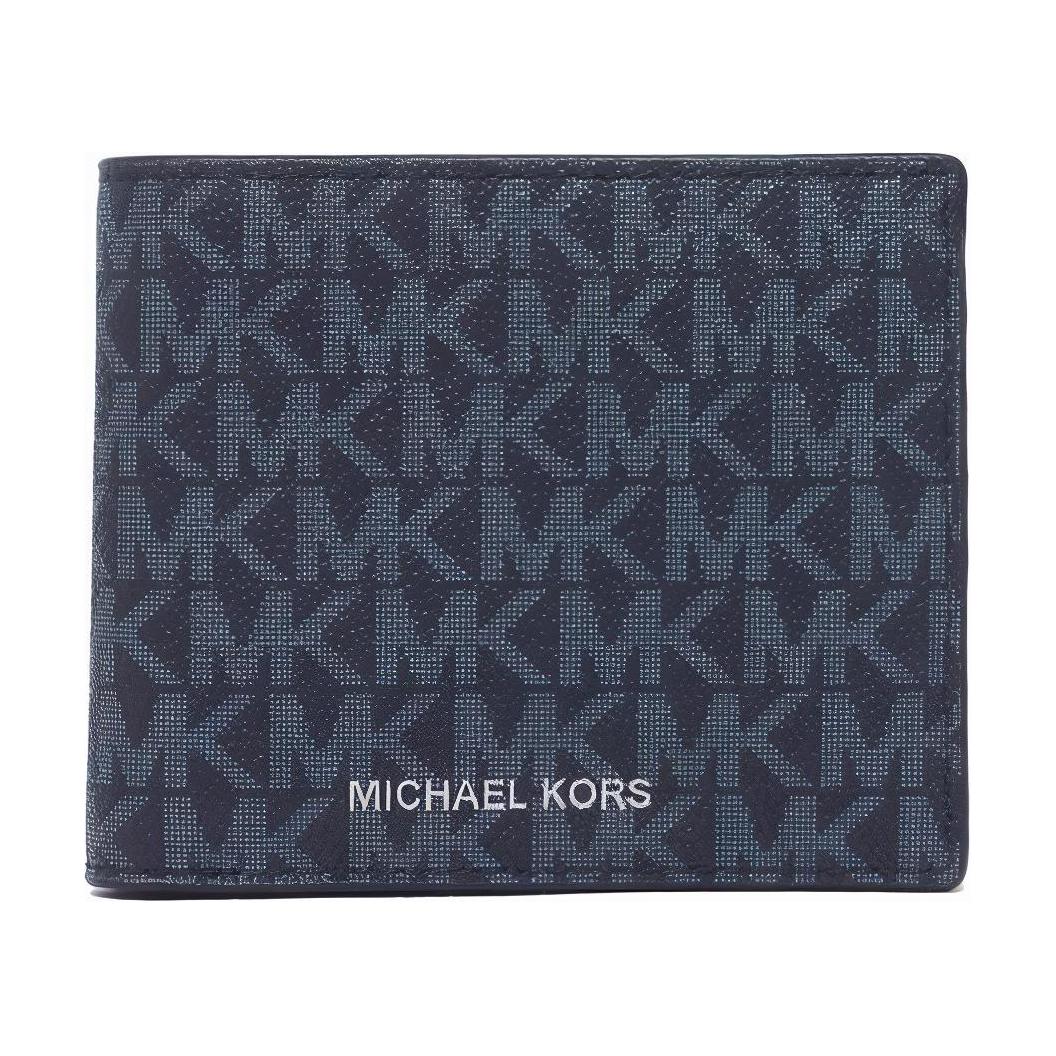 

Michael Kors Vintage Monogram Print Short PVC Card Holder Wallet Men Wallet Navy-Blue 36U9LCRF3B-ADML/PL-BLUE Navy Blue Monogram