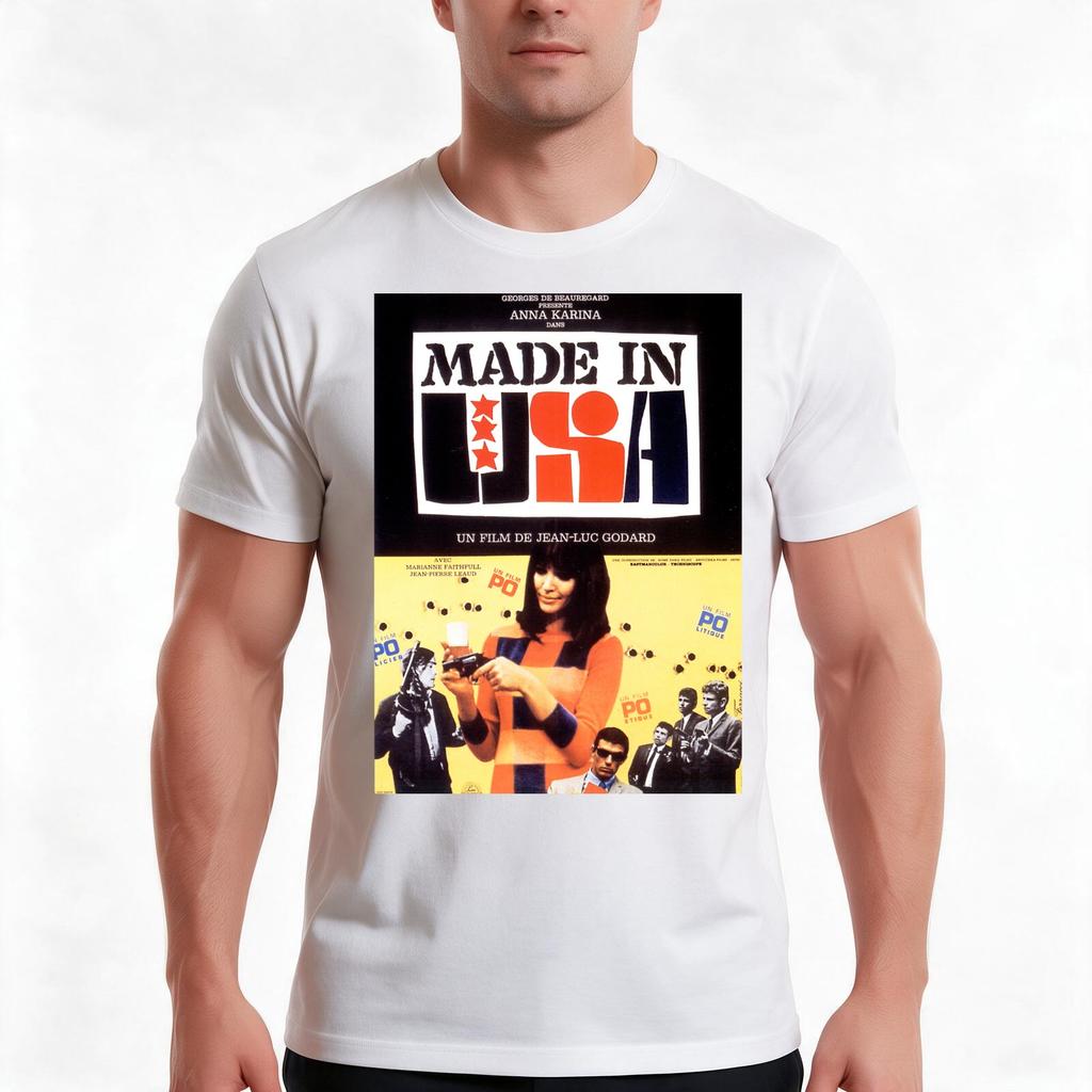 Made In Usa Jeanluc Godard Anna Karina Tshirt Summer Casual Cotton Tee Oversized Streetwear Tops Vintage Graphic Print