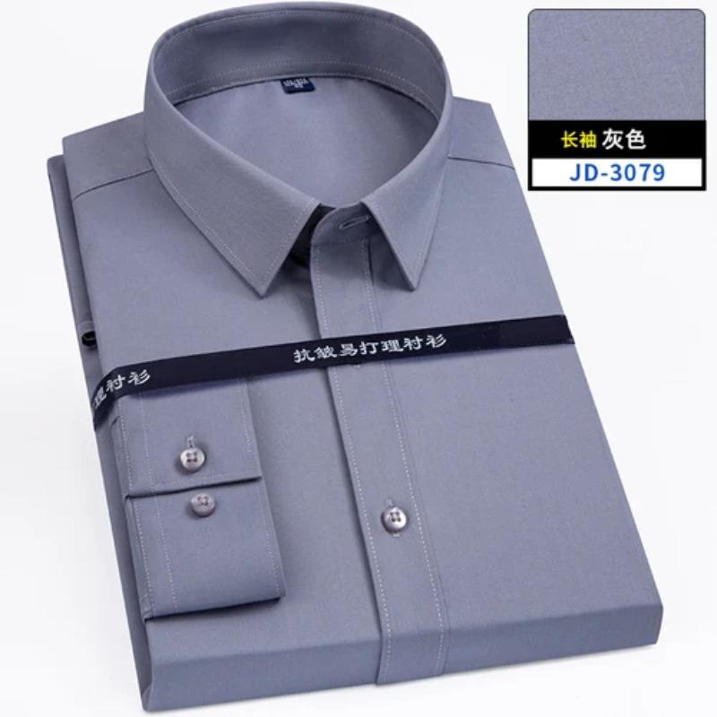 4XL 5XL 6XL 7XL 8XL Bamboo Fiber Plaid Shirt Striped Blue Casual Business Longsleeve Shirt for Men Streetwear Slim Fit Shirt Men