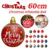60CM Juldekorationsboll PVC Jul Uppblåsbar Boll Färgglad Mångsidig Veranda Gård Prydnader