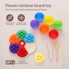 Hölzern Montessori Spielzeug Baby Farb sortieren Sensorik Spielzeug Blumenform Regenbogen Brett Kinder Feinmotorik Bildung Spielzeug Kind Geschenk