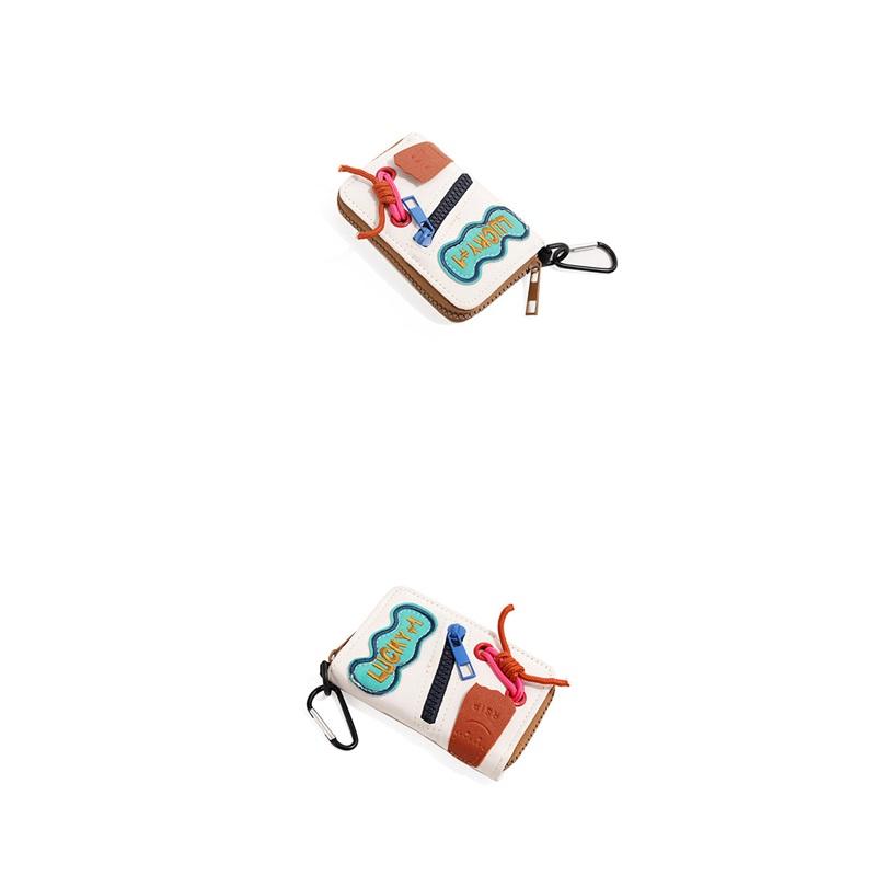 New INS style Korean style short zipper multi-card slot wallet cute girly niche design card holder
