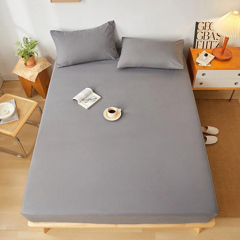 Adjustable Fitted Sheet 160x200,Bed Sheet With Elastic Band 135x190,Mattress Protector Cover,Skin-friendly,Solid Color