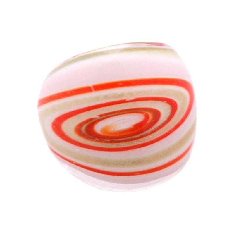 Ręcznie robione Pierścionki z Kwiatowego Szkła Oplatane Drutem Etniczna Biżuteria Inspirowana Galaktyką Artystycznie Wykonane Wygodne