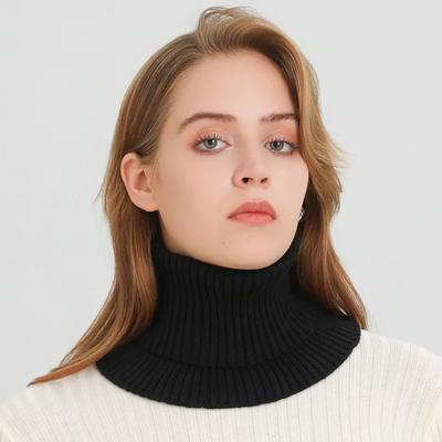 Warm Knitted Collar Scarf Mne Women Turtleneck False Fake Collar Detachable Scarf Warm Winter Windproof Scarf Ruffles Wrap