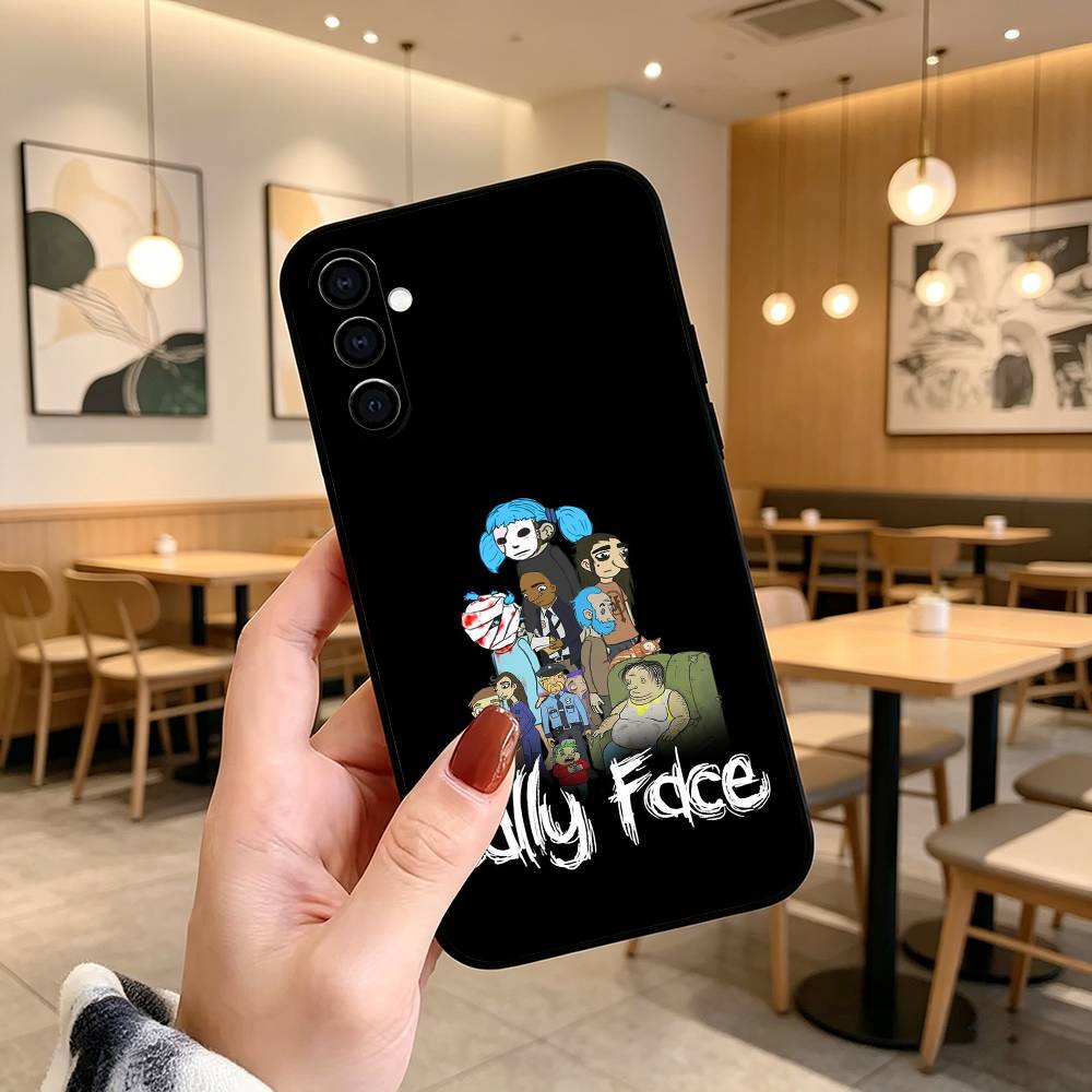 Sally Face Sal Fisher Gothic Horror Phone Case Black Silicone Soft For Samsung Galaxy A73,A72,A71,A70,A53,A52,A51