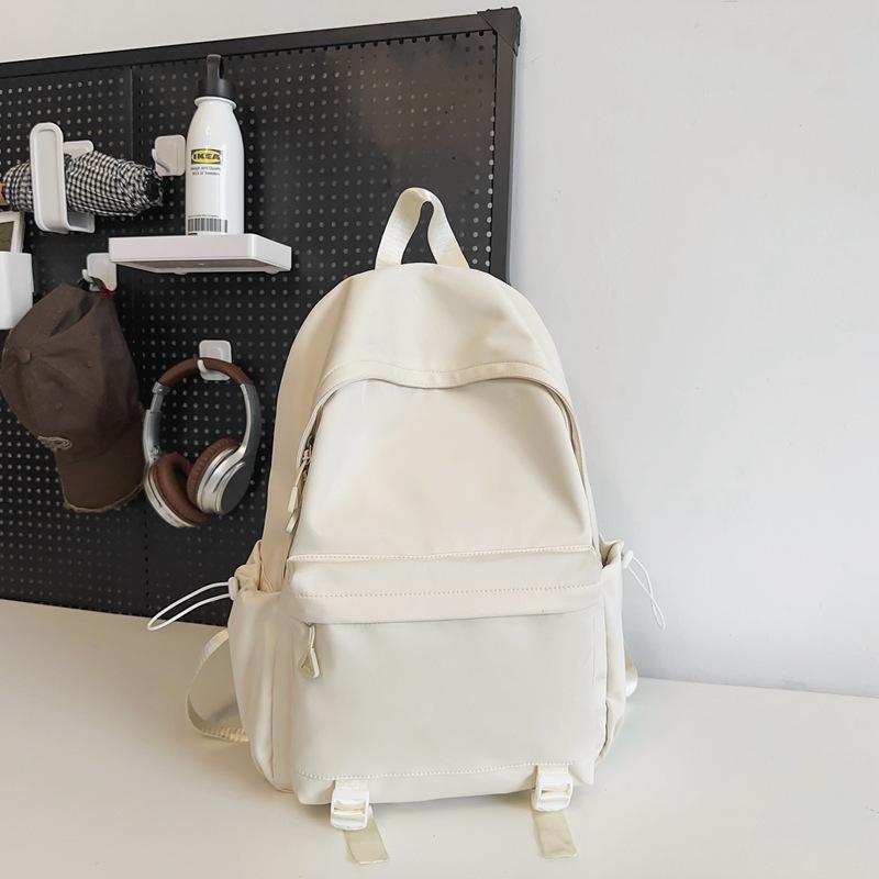 Schoolbag New Large-capacity Casual Schoolbag Japanese Fashion Solid Color Simple Travel Primary School Students Junior High School Students Backpack