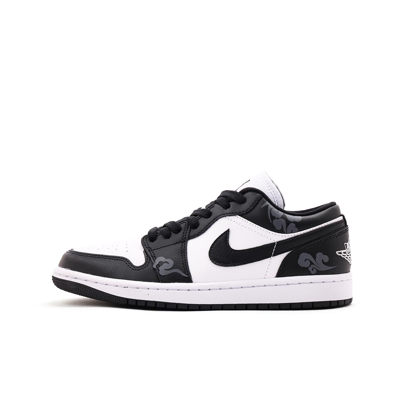 

Jordan Air Jordan 1 Coverage Low top Vintage Basketball Shoes Unisex Black White DC0774-101(Team-) 37.5