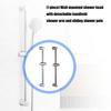 Wall Mounted Sliding Shower Poles Handheld Sprayer Bracket Included Adjustable Height Steel Easy Installs for Flexible Use