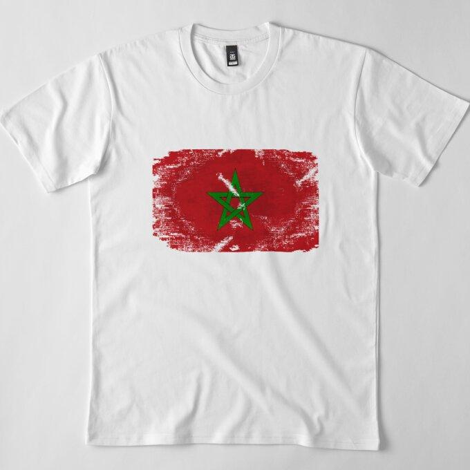 Buy Men Premium Cotton T-Shirt Morocco Print Tees Funny Harajuku Style ...