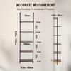 Industrial Square Pipe Shelf 5 Tier 17.3x11.8in Wall-Mount for Bedroom