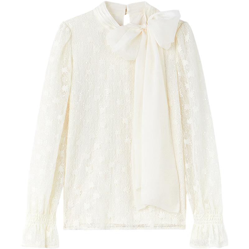 

Qiushui Yiren Sweet Tie-Bow Blouse XL