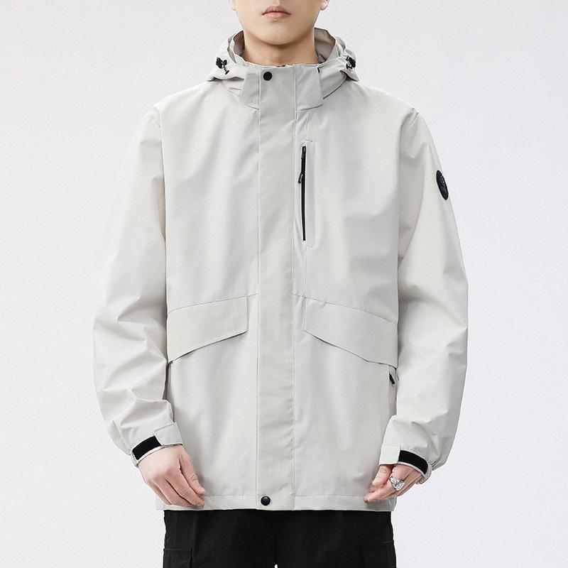 Sports Jacket for Boys 2025 New Loose Casual Hooded for Spring Autumn Solid Color Windproof Waterproof