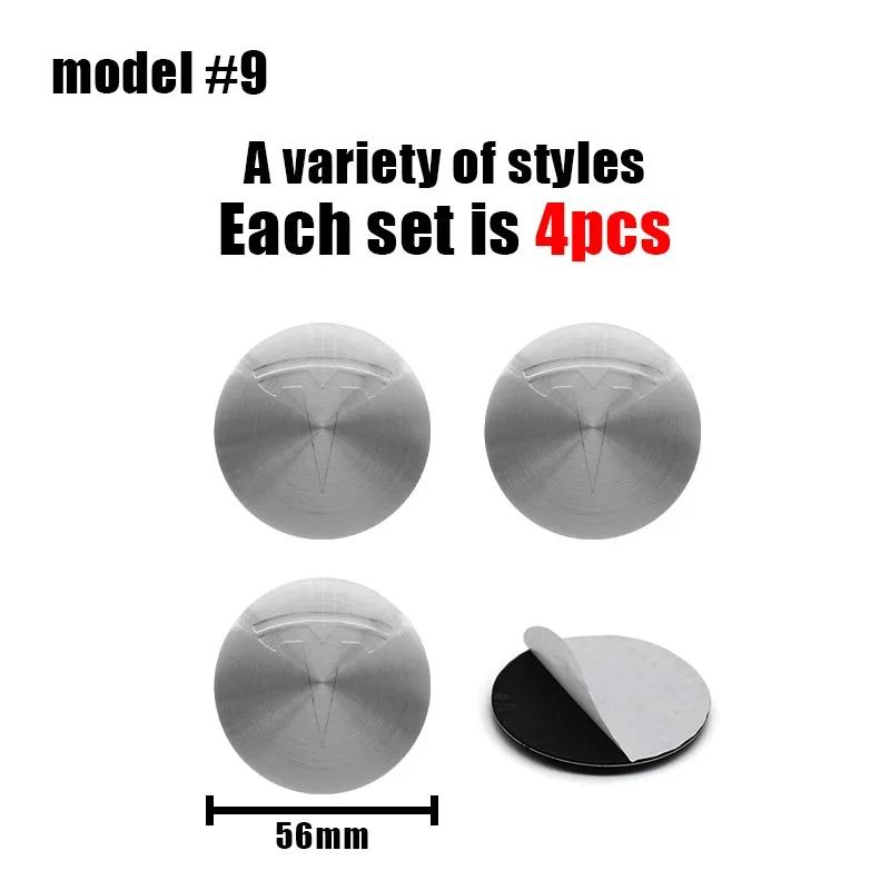 

Car Sticker Tesla 56mm+60mm Car Wheel Center Hub Caps Stickers Auto Rim Cover Accessories For Tesla Model 3 Model S X Model Y Ro