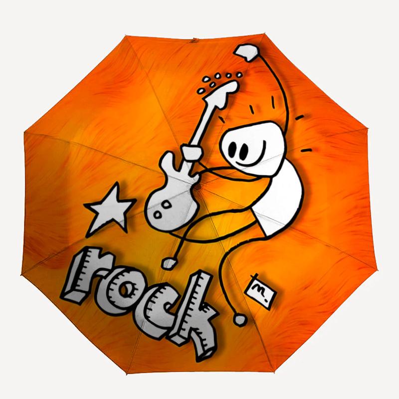 

1pc Guitarist, Rockstar Automatic Open/Close Umbrella 8-Rib Strong Frame, Portable Travel Umbrella for Women & Men, Birthday Gift Parties 036
