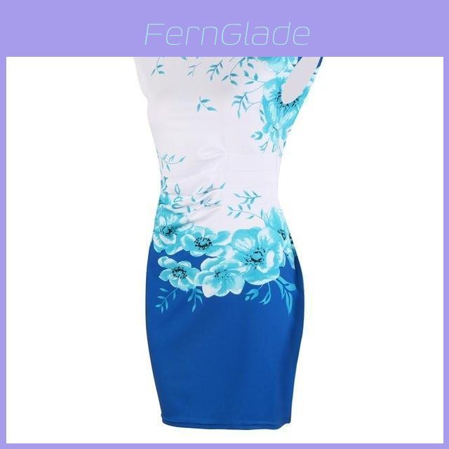 Womens Sleeveless Dress Slim Fit Mini Dress Party Dress Evening Floral Printed