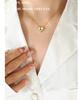Elegant Heart Pendant Necklace with White Mother-of-Pearl and Zircon, Perfect Gift for Girlfriend or Best Friend, Internet Celebrity Style Jewelry.