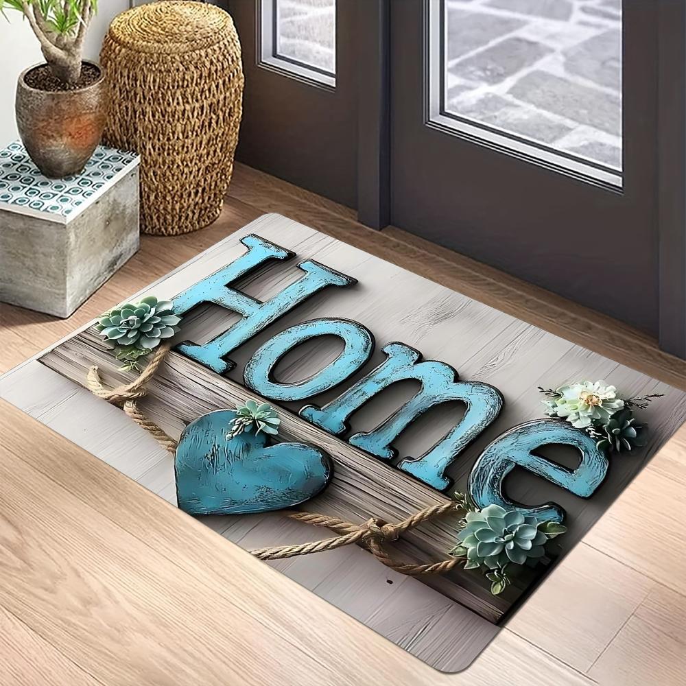 Rustic Home Welcome Mat Door Rug for Living Room Bedroom Entrance Hallway Durable Floor Decor Gift Idea Foot Mat