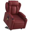 Vidaxl Reclining and Tilting Armchair with Massage, Electric, Burgundy