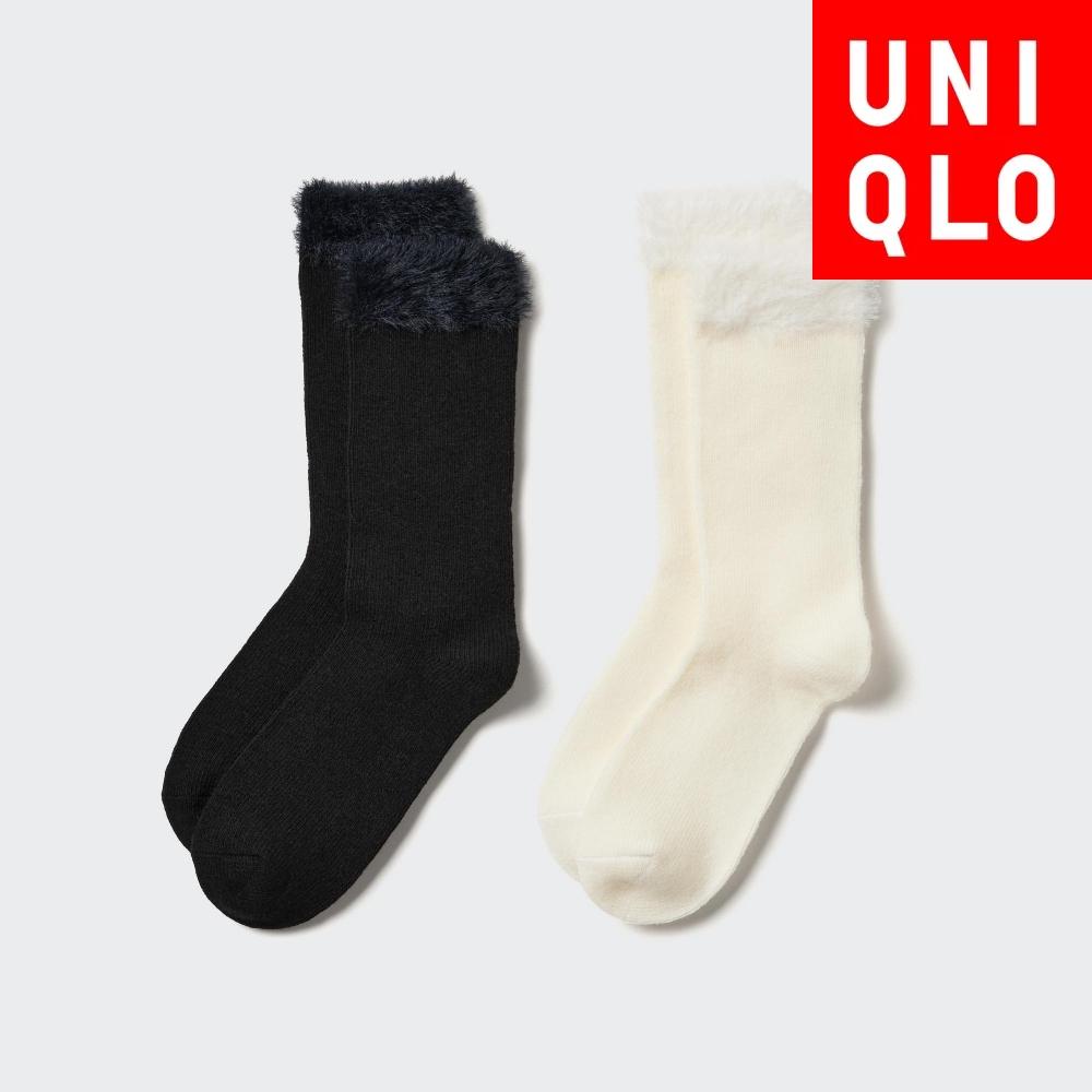 

НОСКИ UNIQLO GIRLS HEATTECH 2P FURRY 09 BLACK/Kids 22cm