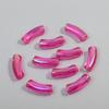 10pcs 34x11mm Acrylic Bamboo Curved Tube New Laser Transparent Loose Beads for Bracelet Necklace Making DIY Jewelry Accessories