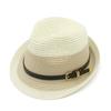 Summer color matching personalized Panama hat British jazz cool hat trendy brand sun hat fashionable versatile couple straw hat