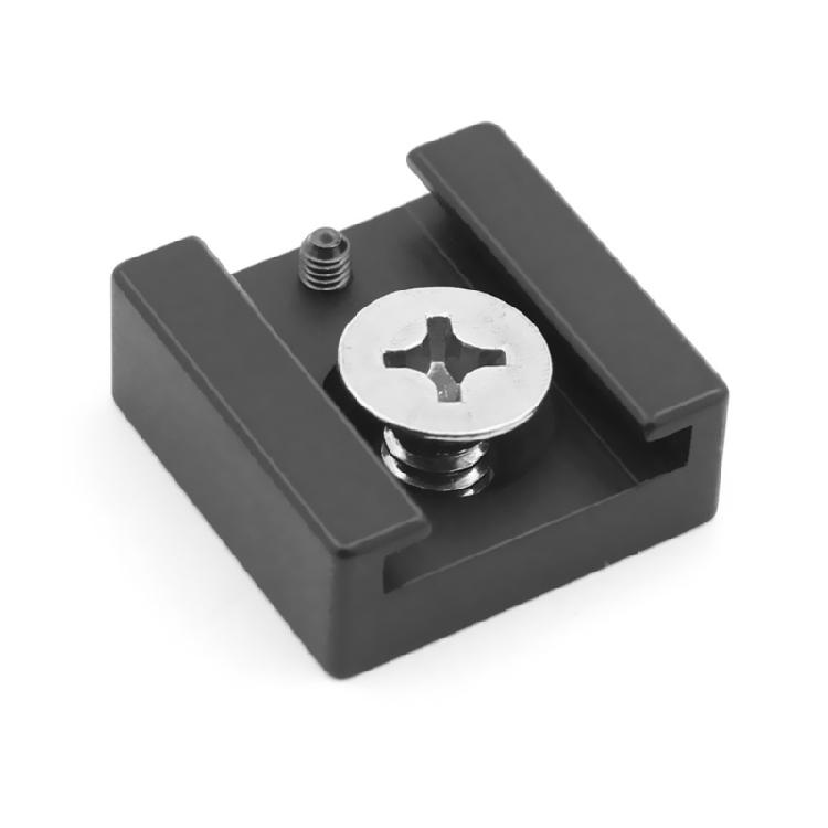 1/4 in and 3/8 in Mount Hole Camera Plate with Two Cold Shoe Holders, Metal Expansion Mount for Camera Support Arms and Extra Video Gear