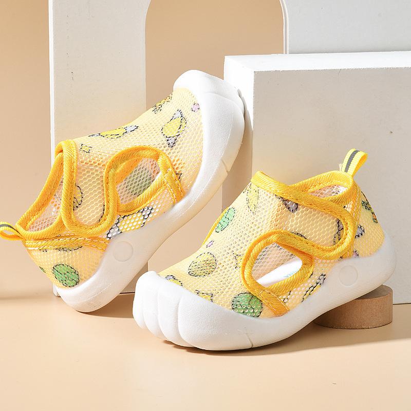 Sommer Dünne Baby Lauflernschuhe Cartoon Anti-Kollision Mesh Schuhe Rutschfest Verschleißfest für Kleinkinder 0-3 Jahre