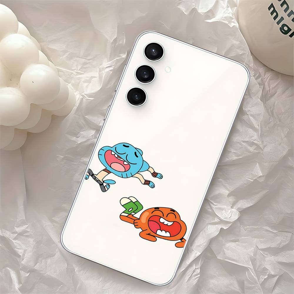 

Cute H-Darwin Watterson-S Phone Case For Samsung Galaxy Transparent Cover A52 A12 A51 S21 Edge S22ULTRA S23 S24 S20LITE Plus Ult A30S