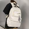 Letter Lightweight Nylon Student Backpack With Zipper Closure For High School And College Daily Use