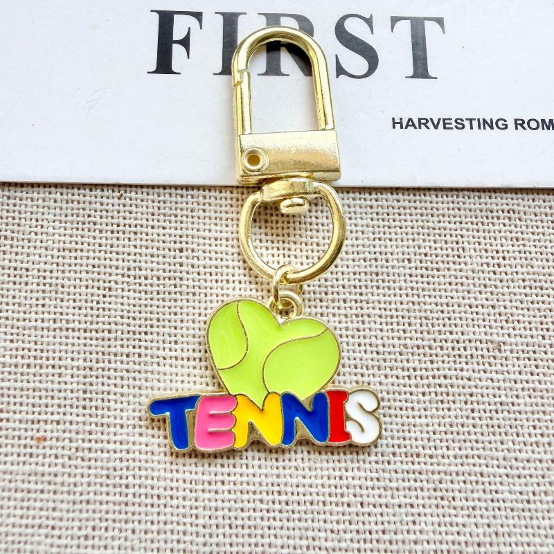 Mini Keychain Tennis Party Favors Tennis Ball Key Ring Tennis Bag Pendant Sports Keychain For Boys Girls School Carnival Reward