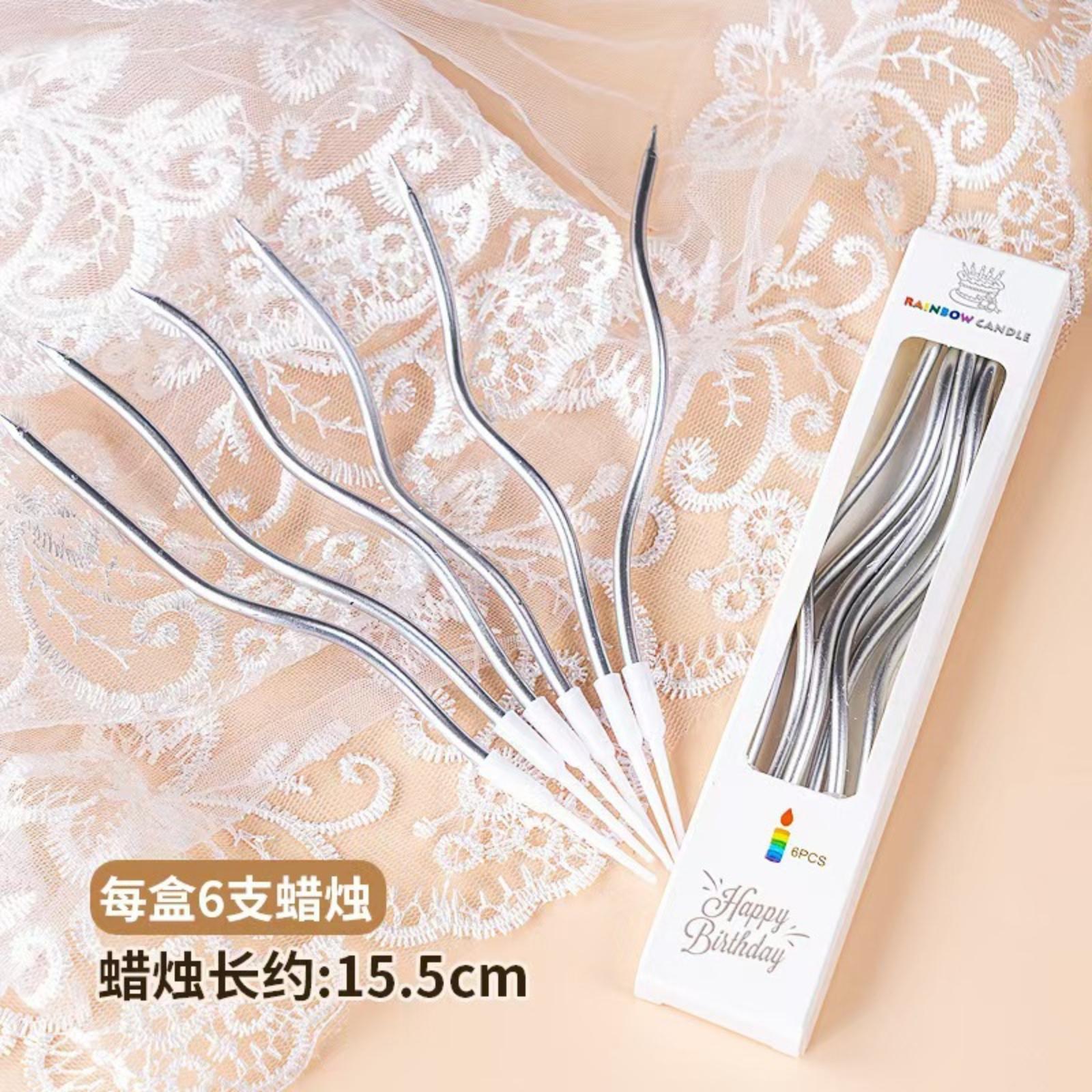 Birthday Candles Spiral Cake Candles Long Thin Cake Candles For Wedding Party And Cake Decoration One Size