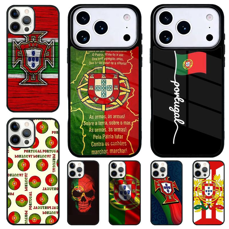 Portugal National Flag Shockproof Phone Case for iPhone 17 Air 16e 15 11 12 14 13 Pro Max Cover Coque