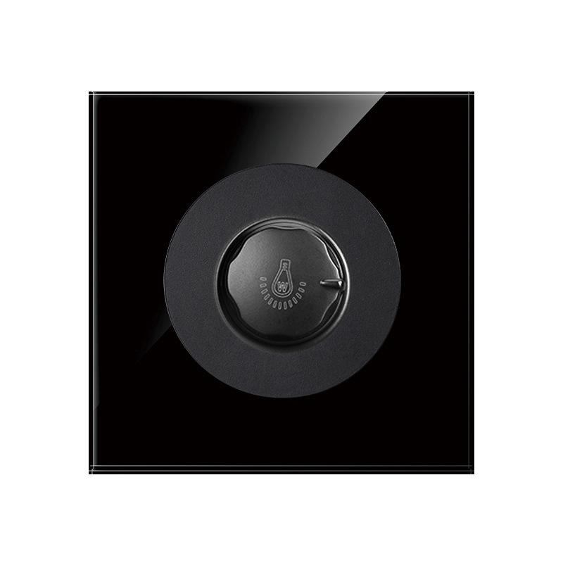 2022 New Black Glass Panel USB Wall Socket EU, Push Wall Switch with LED Indicator Light, UK 13A Wall Socket Switches