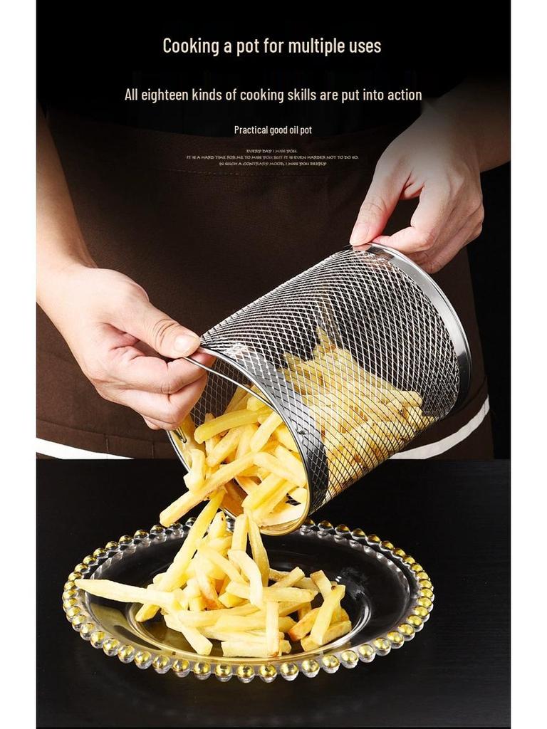 304 Stainless Steel Oil Filter Pot with Screen - Large Capacity Oil Storage & Residue Filtering Bottle