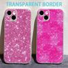 Dazzling Pink GIRL G-Glitter Phone Case For iPhone17,16,15,14,13,12,11 Plus,Pro Max Soft Transparent Cover