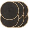 6pcs/set 15in Round Woven Placemats Bohemia Woven Dish Mats Boho Braided Table Mats  Coffee Cups