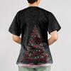 Women's Christmas Print Loose V-Neck Pocket Short-Sleeved Uniform