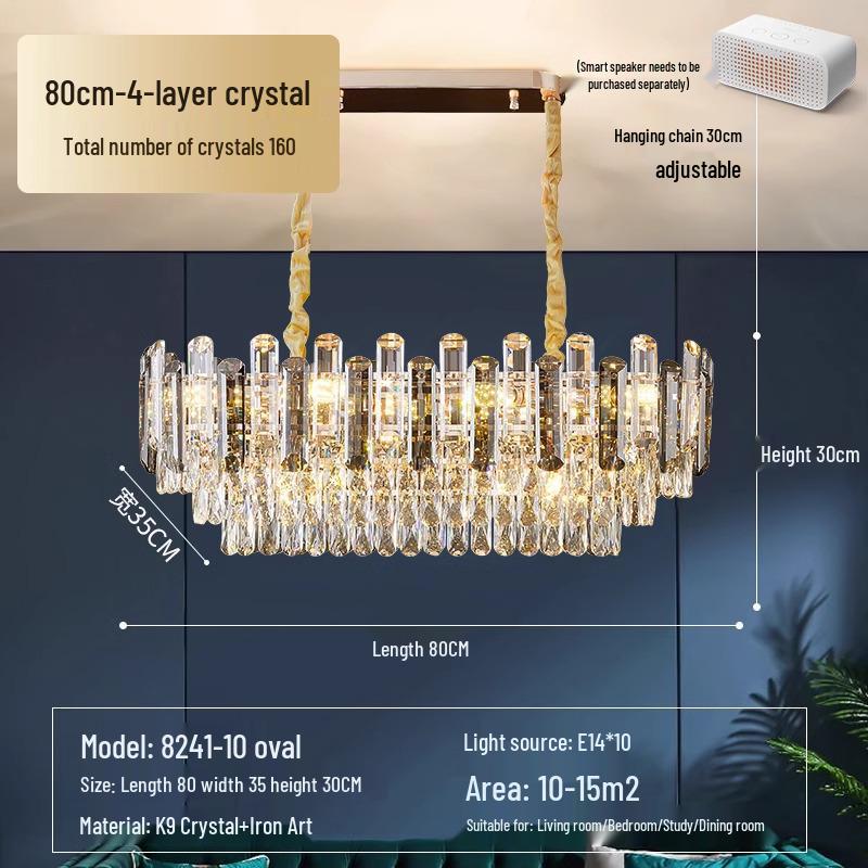 2025 Modern Crystal Chandelier: Minimalist Luxury Light for Living Room, Dining Room, and Bedroom