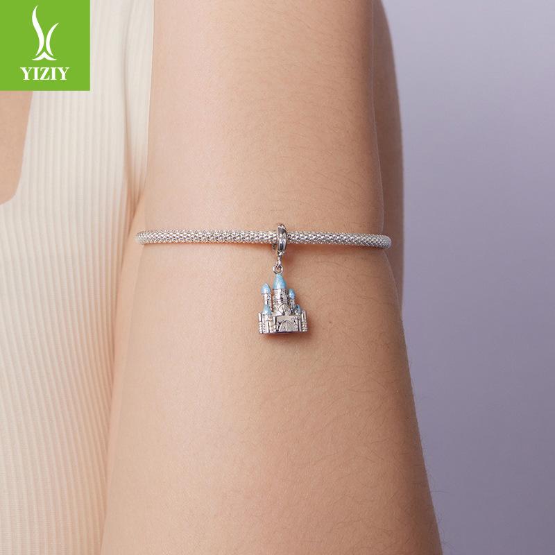 Dream Castle Diy Pendant Accessories, Romantic Magic S925 Sterling Silver Charm Bracelet Beaded