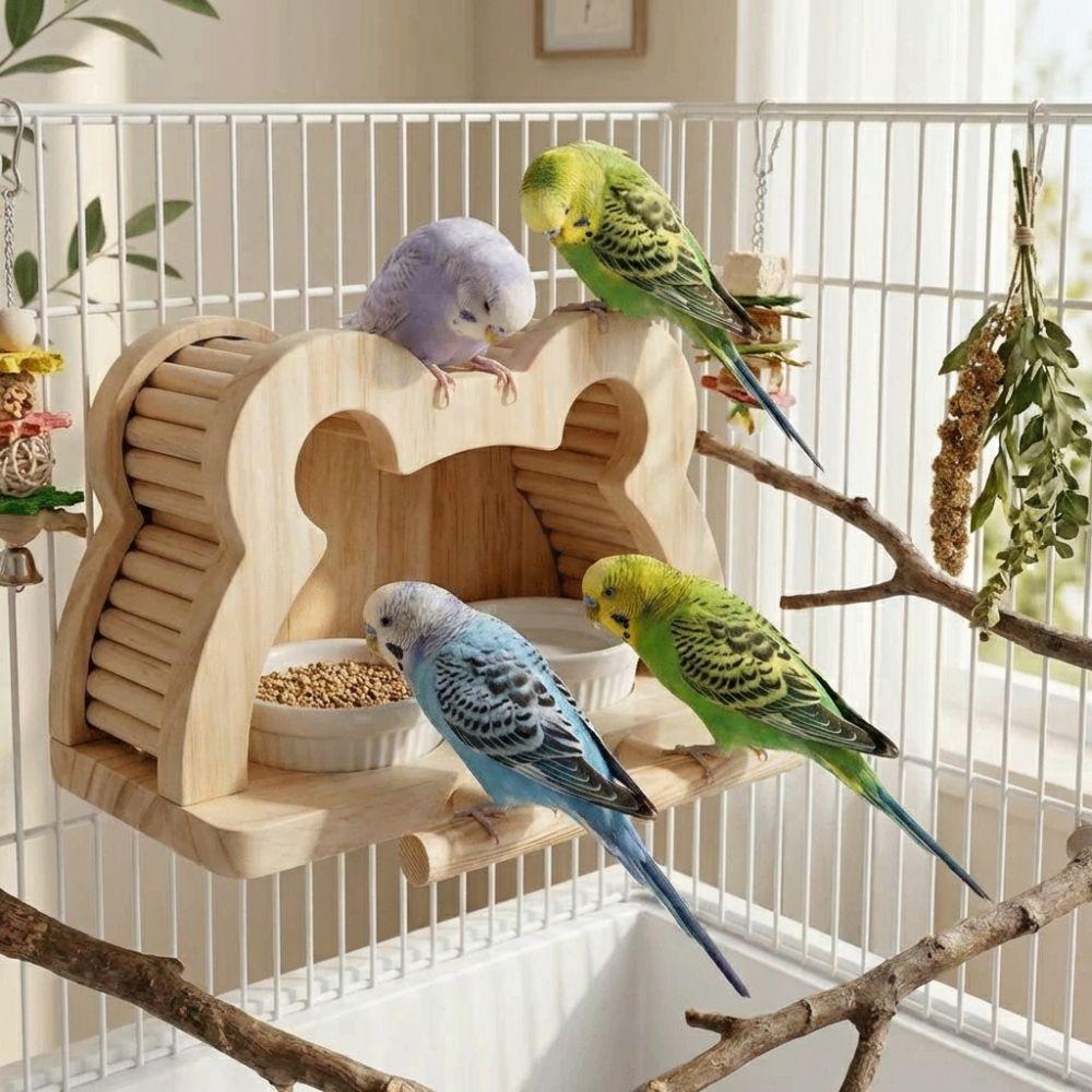 Splash-proof Bird Feeding Station Bite Resistant Observation House  Parrot Cage