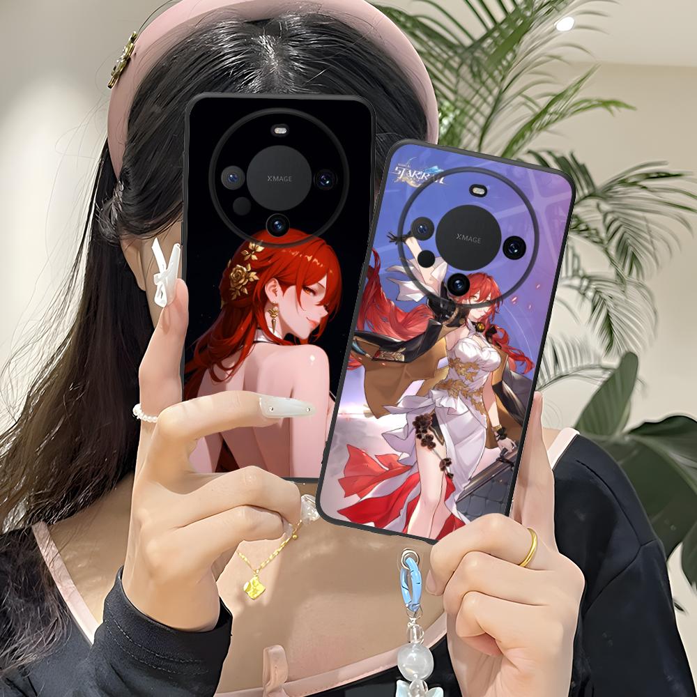 HSR Himeko Matte TPU Mobile Phone Case for Huawei Mate 60 50 40 30 20 10 Pro Plus Lite E 5G Colorful Printing Cover