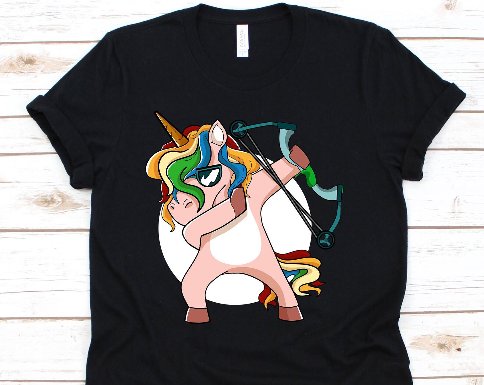 Dabbing Unicorn Shirt , Archery Shirt, Archery Gift, Archery T-Shirt, Bow And Arrow, Crossbow, Unicorn Shirt, Unicorn Lover S