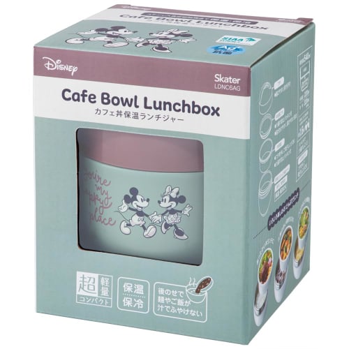 Skater Antibacterial Thermal Lunch Box Bowl Type Lunch Jar 540ml Disney Mickey & Friends Grayish LDNC6AG-A