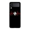 Football Player Soccer Art Clear Phone Case For Samsung Galaxy Z Flip 3 4 5 Hard Folding Shell For Samsung Z Flip3 Back Cover